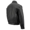 Milwaukee Leather men's black bomber leather jacket with classic design, visible zipper details and collar, front view.