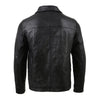 Milwaukee Leather men's vintage black zipper front jacket with shirt collar, classic style, shown on a mannequin.