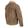 Milwaukee Leather men's vintage taupe suede leather jacket with plush sherpa lining, stylish classic men's coat by HighwayLeather.
