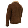Milwaukee Leather vintage men's brown suede fashion coat jacket with plush Sherpa lining by HighwayLeather, featuring a stylish design.