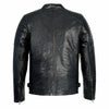 Milwaukee Leather SFM1840 Men's 'Quilted' Black Leather Fashion Jacket with Snap Button Collar