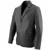 Milwaukee Leather men's black leather car coat blazer with two-button closure, tailored fit, and classic design.