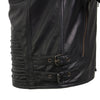 Milwaukee Leather men's black fashion jacket with piping design, featuring a stylish leather jacket for men.