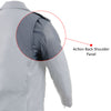 Milwaukee Leather men's blue classic moto leather jacket shown from the back with detailed stitching and stylish design.