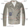 Milwaukee Leather men's blue classic motorcycle leather jacket with stylish collar and zip detailing, designed for a rugged look.