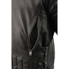Milwaukee Leather SH1010 Men's 'Scooter' Black Vented Leather Jacket with Side Laces