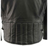 Milwaukee Leather men's black vented leather scooter jacket with side laces and classic design, shown from the front.