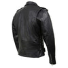 Milwaukee Leather Black Classic Brando motorcycle jacket for men, made of cowhide leather with side lacing and vintage style.