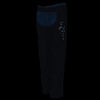 Milwaukee Leather women's black textile motorcycle riding chaps with tribal embroidery and adjustable waist straps.