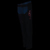 Milwaukee Leather women's black textile motorcycle chaps with red accents and tribal embroidery, designed for riding comfort.
