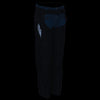 Milwaukee Leather Women's Winged Solid Black Textile Chaps with reinforced knee panels and adjustable waist straps.