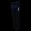 Milwaukee Leather Women's Winged Black and Purple Textile Chaps with winged design and adjustable waist for motorcycle riding.