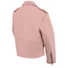 Pink leather motorcycle jacket for girls by Milwaukee Leather, classic style, kids clothing, stylish pink leather apparel for children
