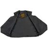 Black kids' leather vest with side lace and snap closures by Buffalo Leather Gear, featuring a classic design and adjustable fit.