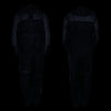 Milwaukee Leather women's black and grey waterproof rain suit with armored and hooded design, suitable for wet weather.