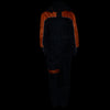 Milwaukee Leather NexGen Ladies black and orange armored waterproof rain suit with hood, designed for rain protection and safety.