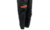 Milwaukee Leather NexGen Ladies black and orange armored hooded waterproof rain suit, front view with hood up and protective features