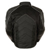 Milwaukee Leather NexGen SH2153 men's black and grey armored motorcycle jacket with textile and leather panels.