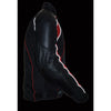 Milwaukee Leather NexGen SH2153 men's black and red armored leather and textile moto jacket with mesh panels.