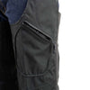 Milwaukee Leather NexGen SH2258 men's black textile riding chaps with pockets and heat protection for motorcycle riding.