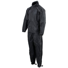 NexGen SH2334 Men’s Black Water Proof Rain Suit with Reflective Flame Skull Design