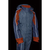 Milwaukee Leather women's gray and orange rain suit with reflective piping, water-resistant rain gear for outdoor protection.