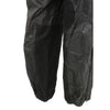 Milwaukee Leather NexGen women's black water-resistant rain suit with reflective butterfly patterns, designed for outdoor protection.