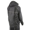 Milwaukee Leather NexGen SH2342 women's black water-resistant rain suit with reflective butterfly patterns.