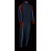 Milwaukee Leather men's gray and orange water-resistant rain suit with reflective piping, designed for outdoor weather protection.