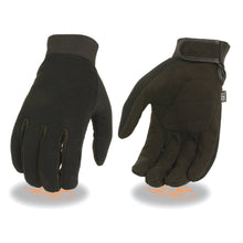 Milwaukee Leather SH44612 Men's Black Textile Mechanics Gloves with Amara Bottom