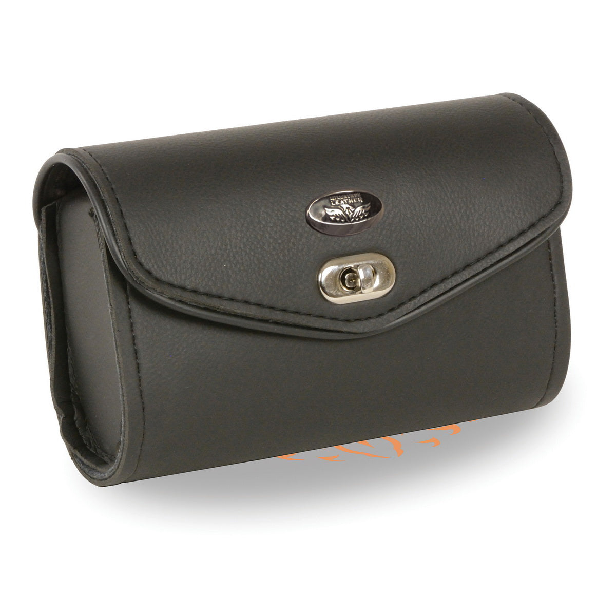 Milwaukee Performance SH49905 black PVC motorcycle windshield bag with clip and thigh attachment, designed for motorcycle riding accessories.