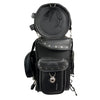 Milwaukee Leather SH538 large black PVC motorcycle touring sissy bar bag with water-resistant design and secure straps.