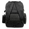 Milwaukee Leather SH540 black motorcycle sissy bar backpack with leather and textile construction, designed for bikers.