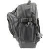 Milwaukee Leather black leather 2-in-1 motorcycle sissy bar and bag back with sturdy design and secure attachment.