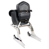 Milwaukee Leather SH545 small black PVC motorcycle sissy bar bag attached to a bike's sissy bar, designed for bikers.