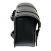 Milwaukee Leather SH545 small black PVC motorcycle sissy bar bag with adjustable straps and compact storage for bikers.
