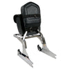 Milwaukee Leather SH546 small black PVC studded motorcycle sissy bar bag mounted on a motorcycle for biker riding.