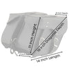 Milwaukee Leather black PVC zip-off motorcycle saddlebags with large size and throwover design for biker bags.