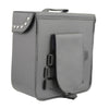 Milwaukee Leather black PVC sissy bar motorcycle bag with studded design, designed for biker bags and motorcycle accessories.