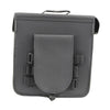 Milwaukee Leather SH582 black studded PVC sissy bar motorcycle bag with sturdy straps and metal stud accents for bikers.