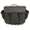 Milwaukee Leather SH583 large black PVC motorcycle sissy bar bag with carrying handle for biker luggage and storage.