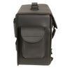 Milwaukee Leather SH583 black PVC motorcycle sissy bar bag with carrying handle, designed for biker bags and motorcycle travel.