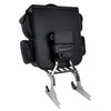 Milwaukee Leather SH584 large black PVC motorcycle sissy bar bag with five bonus pockets, designed for bikers and storage.