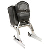 Milwaukee Leather black PVC motorcycle braided sissy bar bag for bikers, compact and secure with braided design.