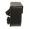 Milwaukee Leather SH59001 small black PVC studded sissy bar motorcycle bag for biker bags, featuring durable material and studded design.