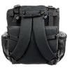 Milwaukee Leather SH602S black textile two-piece studded touring sissy bar motorcycle bag with sturdy design and metal stud accents.