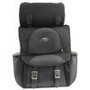 Milwaukee Leather SH605 black textile and PVC 2-piece touring sissy bar motorcycle bag with sturdy design and ample storage space.