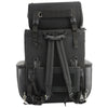 Milwaukee Leather SH605 large black textile and PVC touring sissy bar motorcycle bag with multiple compartments and sturdy design.