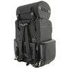 Milwaukee Leather SH605 large black textile and PVC touring sissy bar motorcycle bag with multiple compartments and sturdy straps.