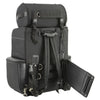 Milwaukee Leather SH605 black textile and PVC 2-piece touring sissy bar motorcycle bag with secure straps and spacious design.